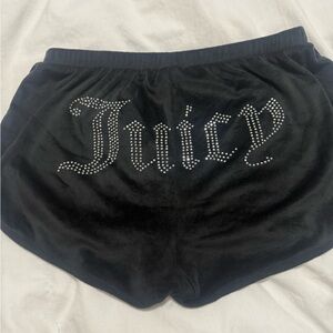 Juicy Couture Black Velour Athletic Shorts